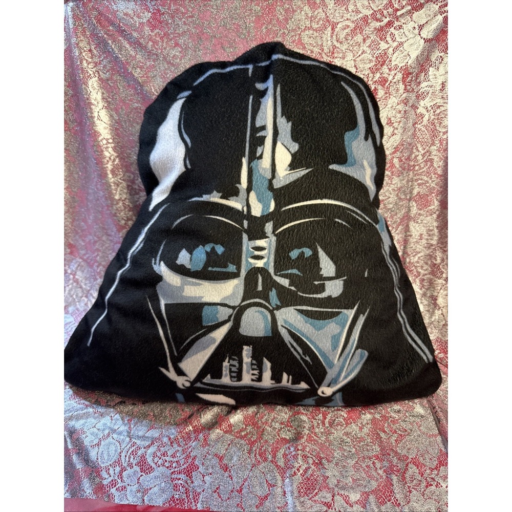 Star Wars Darth Vader Decorative Throw Pillow Black & Gray Fleece